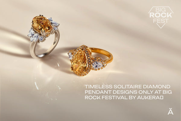 Timeless Solitaire Diamond Pendant Designs Only at Big Rock Festival by Aukera