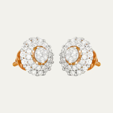 buy women lab grown diamonds aukera dazzle cascade halo ear studs earring
