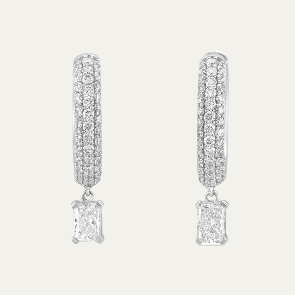 Aukera Lab Grown Diamonds-Dazzling Infinity Diamond Hoops