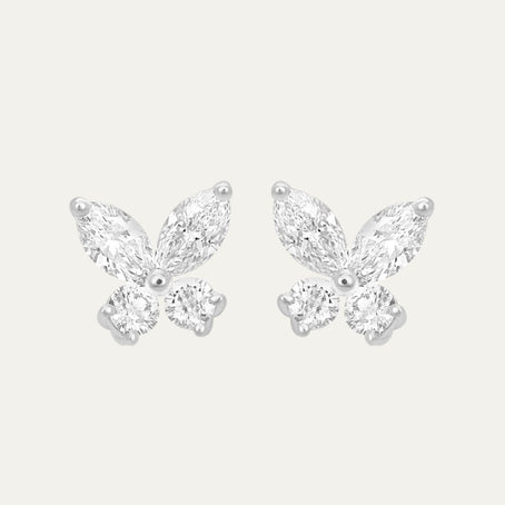 Lab grown Diamond Butterfly Earrings