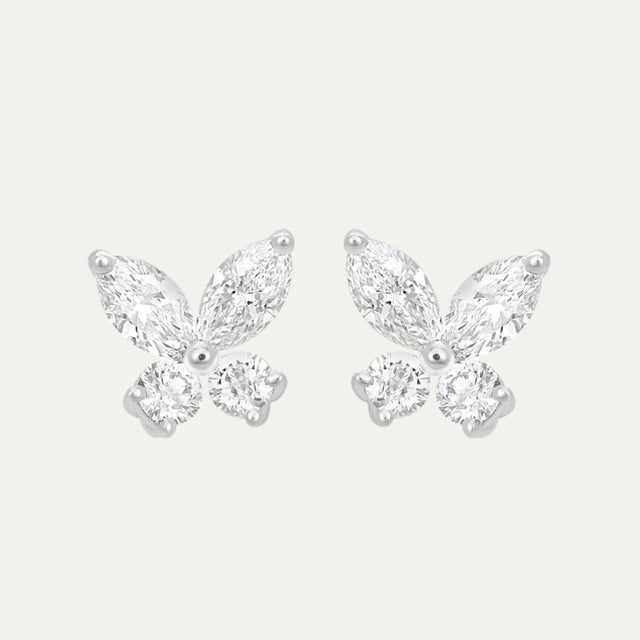 Lab grown Diamond Butterfly Earrings