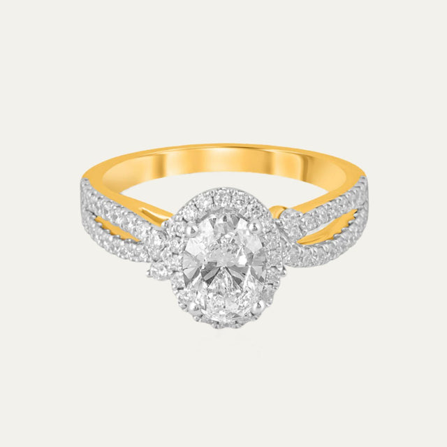 lab grown diamond aukera celestial oval ring