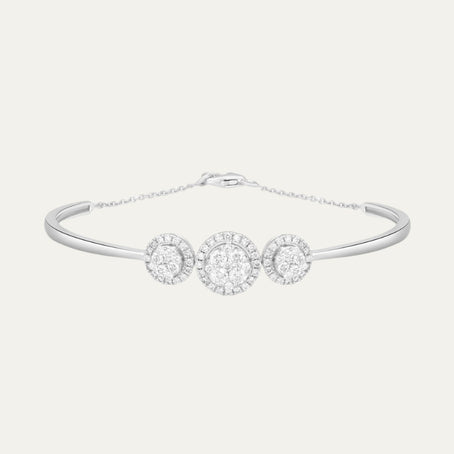 three-stone style bangle