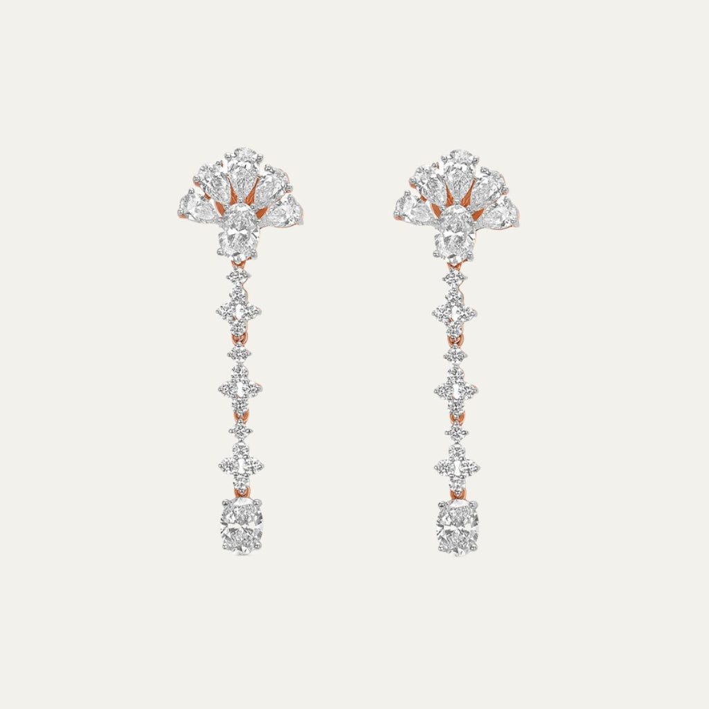 buy women lab grown diamonds aukera celestial harmony hoops white gold nakshatra earrings