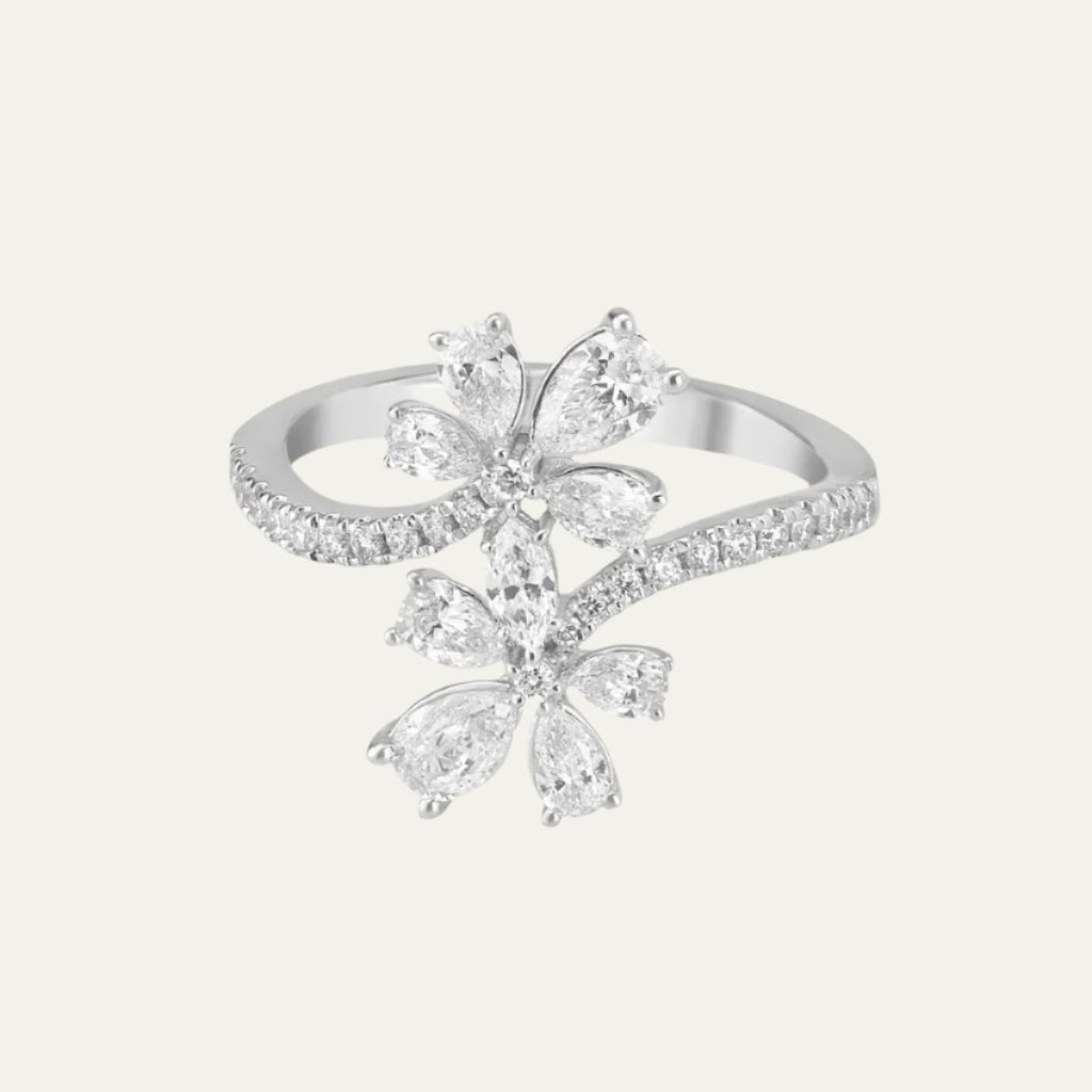 diamond jewellery cherry blossom cascade ring