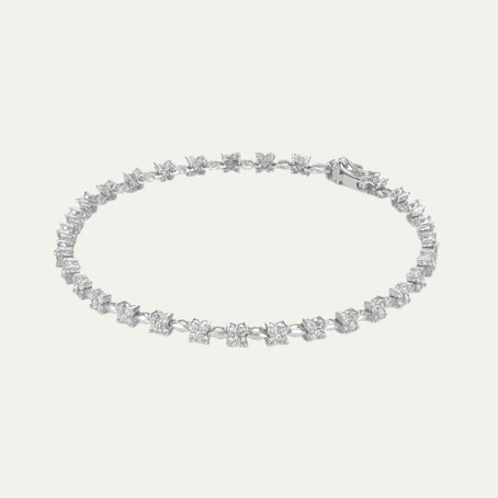 diamond jewellery tennis bracelet with isotoxal star bracelet