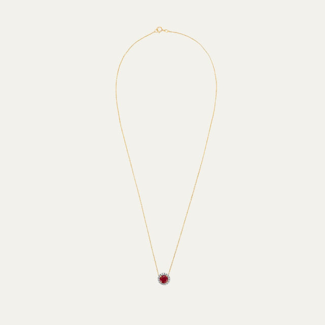 lab grown diamonds aukera celestial ruby star diamond pendant