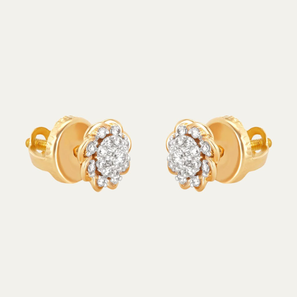 buy women lab grown diamonds aukera celestial petals nakshatra floral ear studs