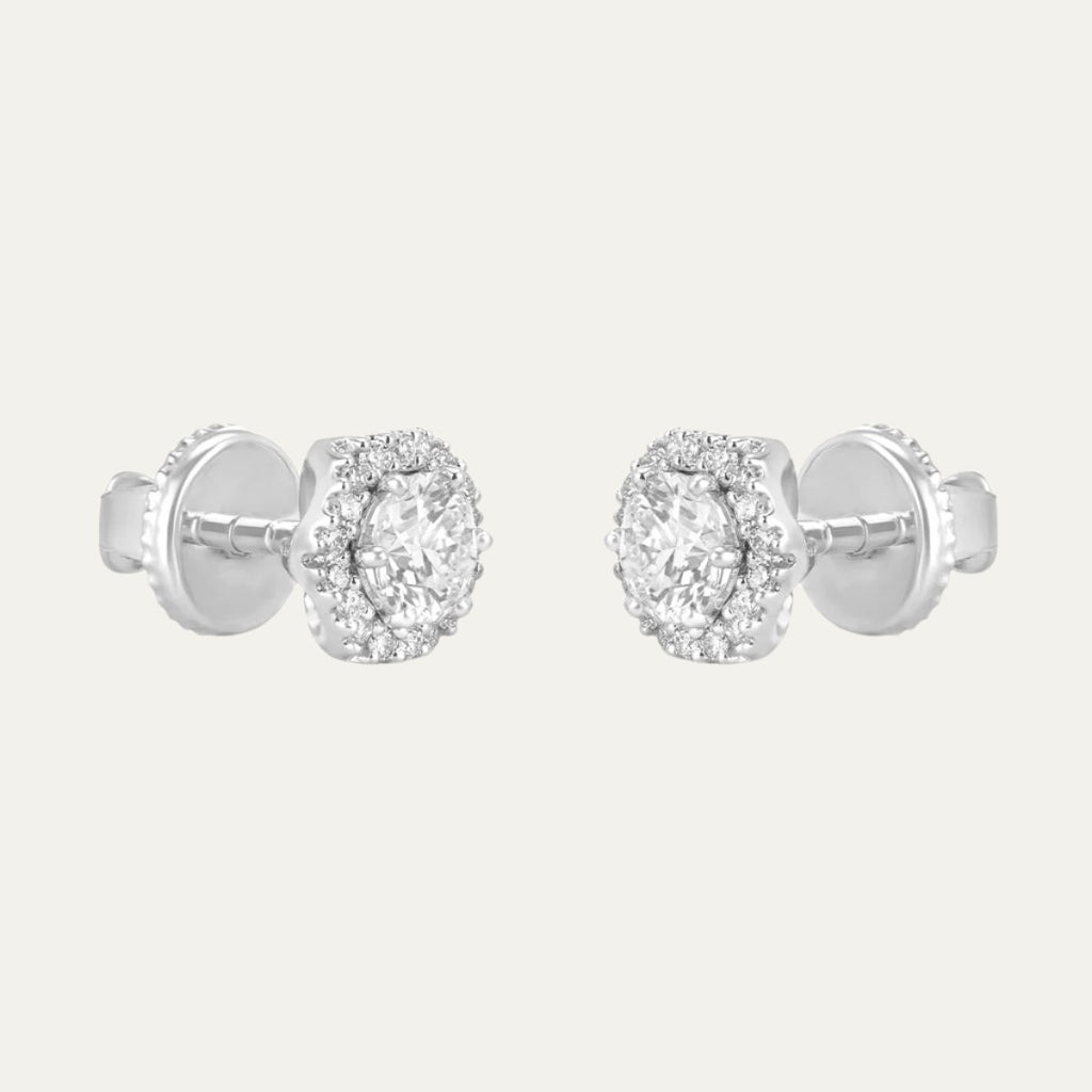 buy women lab grown diamonds aukera celestial hexagon spark studs