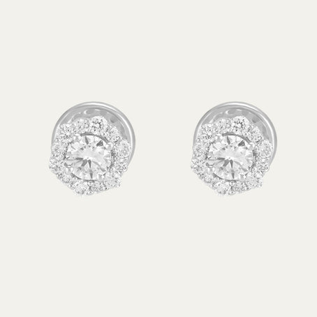 buy women lab grown diamonds aukera celestial gemstone radiance white gold halo studs