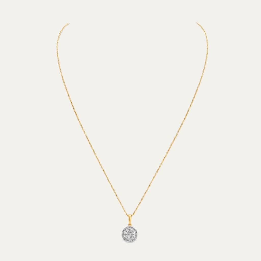 buy women lab grown diamonds aukera golden halo marquise pendant