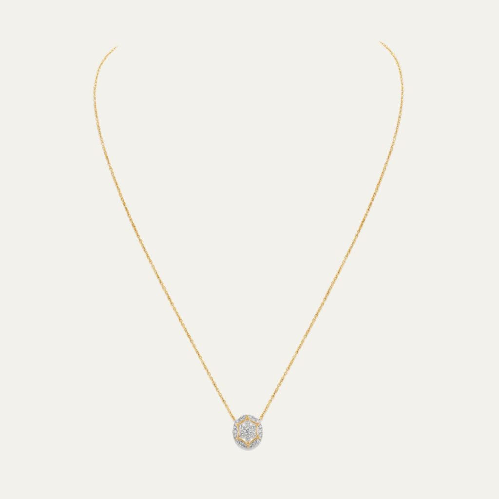 lab grown diamonds aukera rose gold stellar pendant