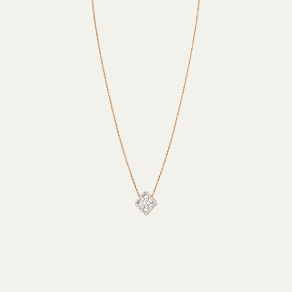 lab grown diamonds aukera rosy radiance nakshatra rhombus pendant
