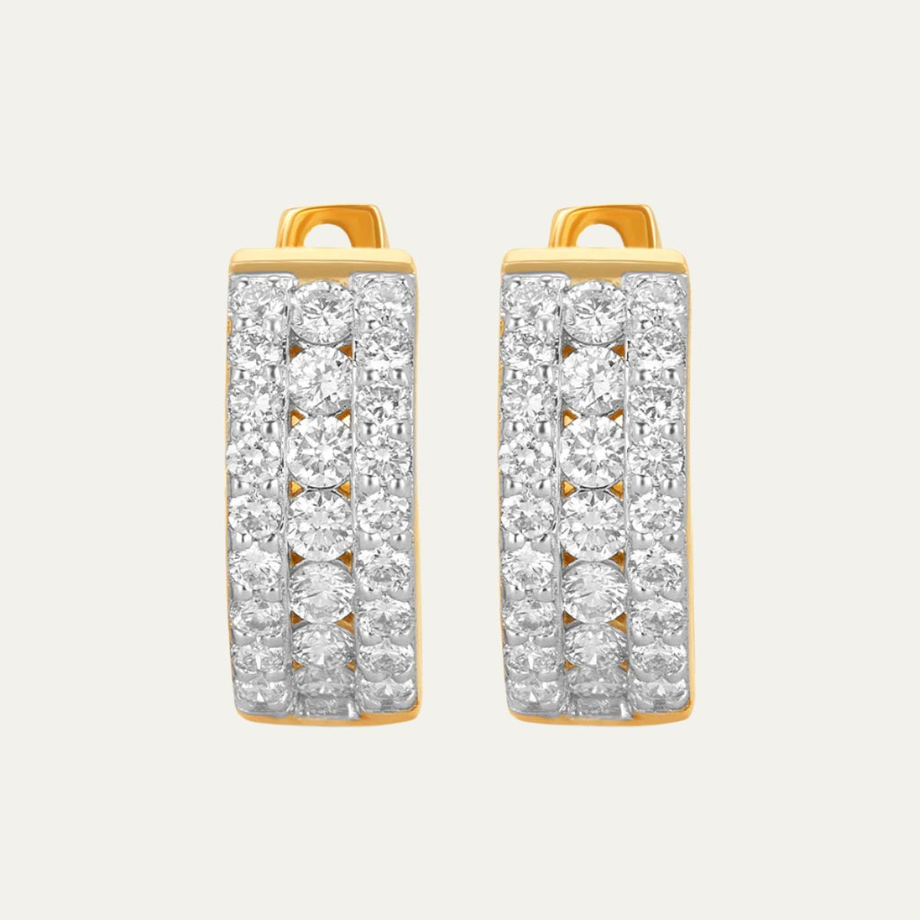 Aukera Lab Grown Diamonds-Diamond Alchemy J Hoop Earring