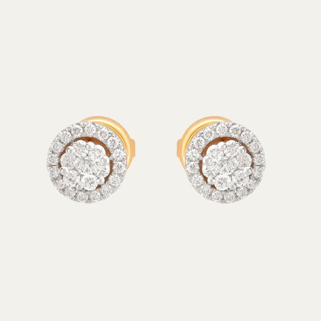 buy women lab grown diamonds aukera celestial radiance nakshatra halo ear studs
