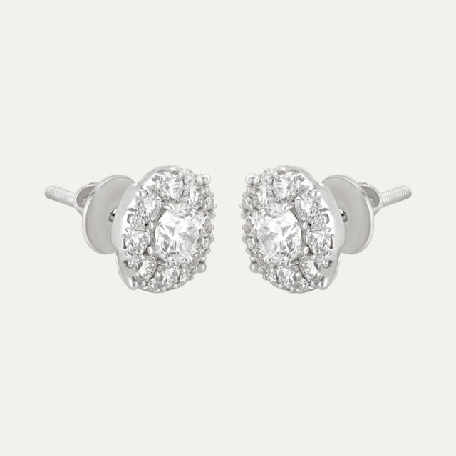 buy women lab grown diamonds aukera dazzling halo essence solitaire ear studs