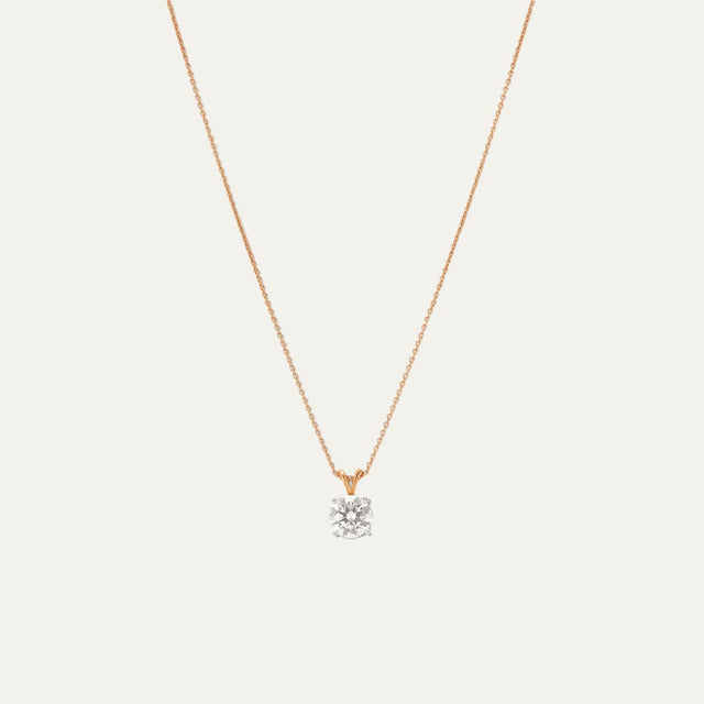 lab grown diamonds aukera blush radiance solitaire elegance pendant