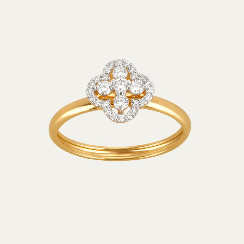 diamond jewellery clover whispers ring