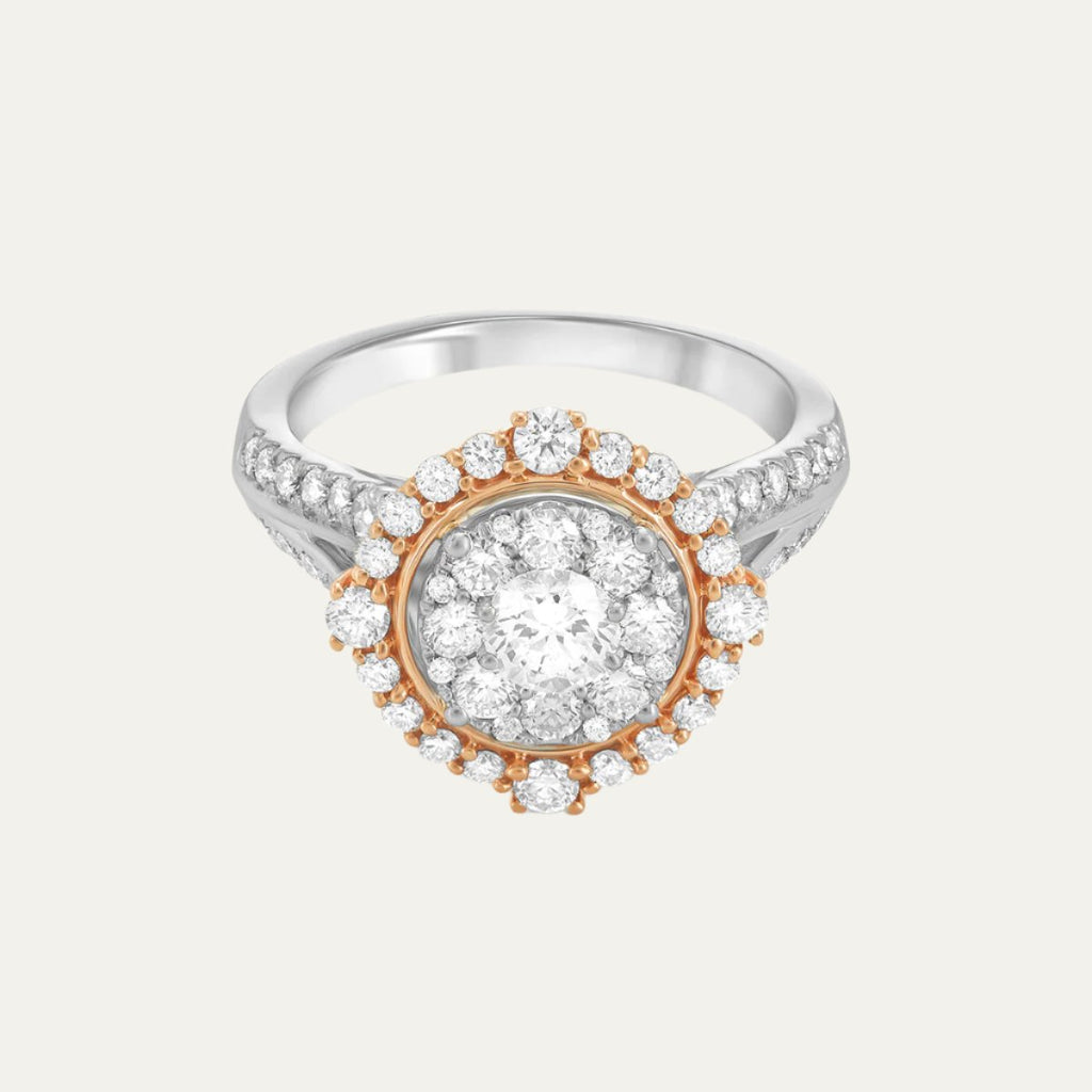 lab grown diamond rosaeuros blanc cluster elegance