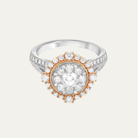 lab grown diamond rosaeuros blanc cluster elegance