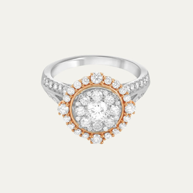 lab grown diamond rosaeuros blanc cluster elegance