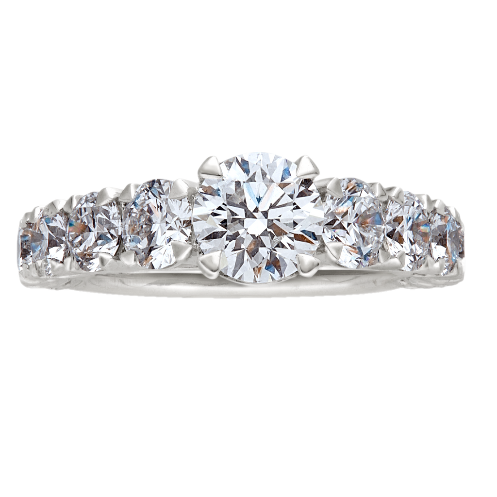 lab grown diamond elevated eternity solitaire ring