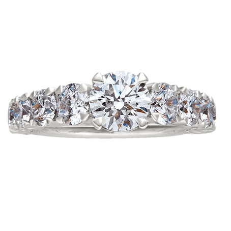 lab grown diamond elevated eternity solitaire ring