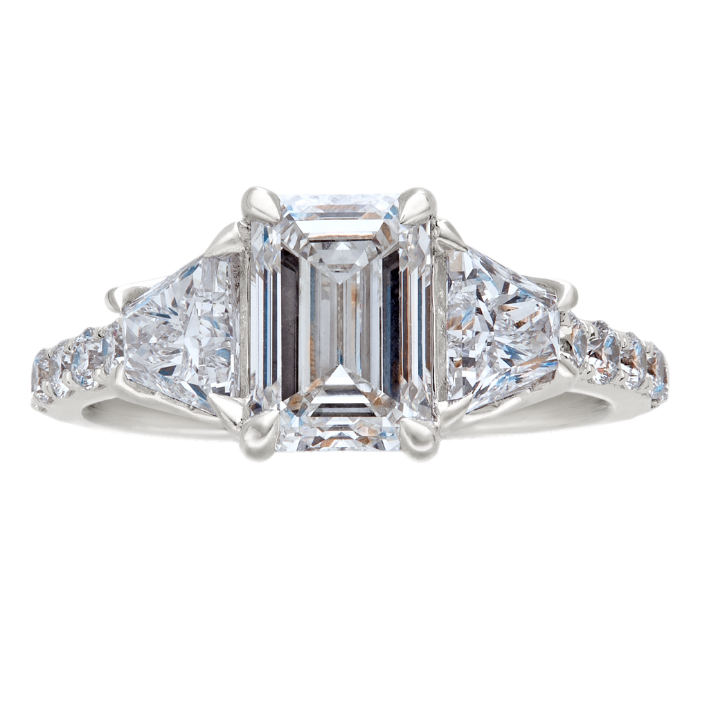 lab grown diamond emerald majesty solitaire ring