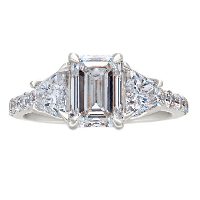 lab grown diamond emerald majesty solitaire ring