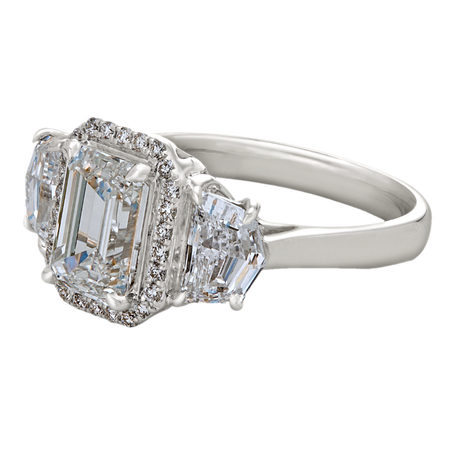 diamond jewellery emerald mirror solitaire ring