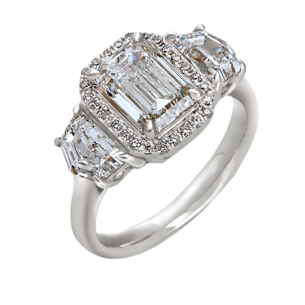 design price emerald mirror solitaire ring