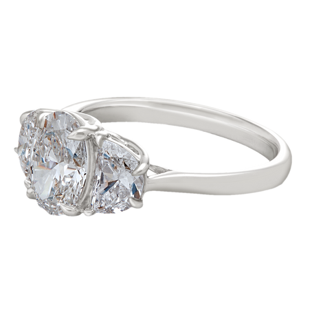 diamond jewellery oval crescent brilliance solitaire