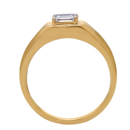 Aukera – Emerald Radiance Men's Gold Ring