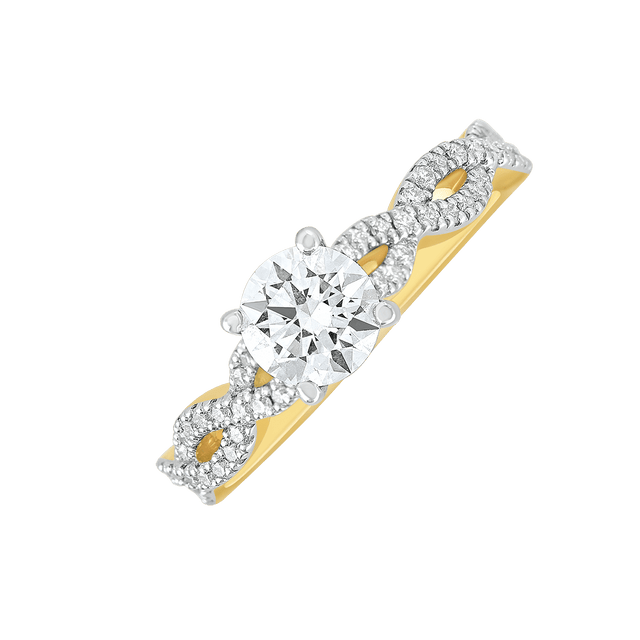 design price aukera braided shank solitaire ring