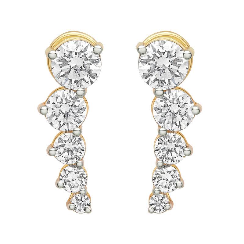 buy women lab grown diamond jewellery aukera cascading diamond earrings