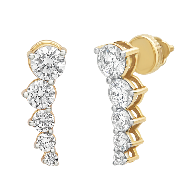diamond jewellery aukera cascading diamond earrings