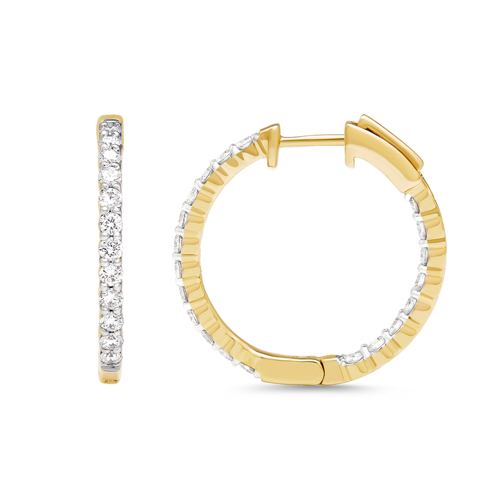 diamond jewellery aukera classic half eternity diamond hoops