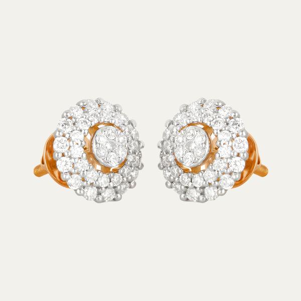 buy women lab grown diamonds aukera dazzle cascade halo ear studs earring