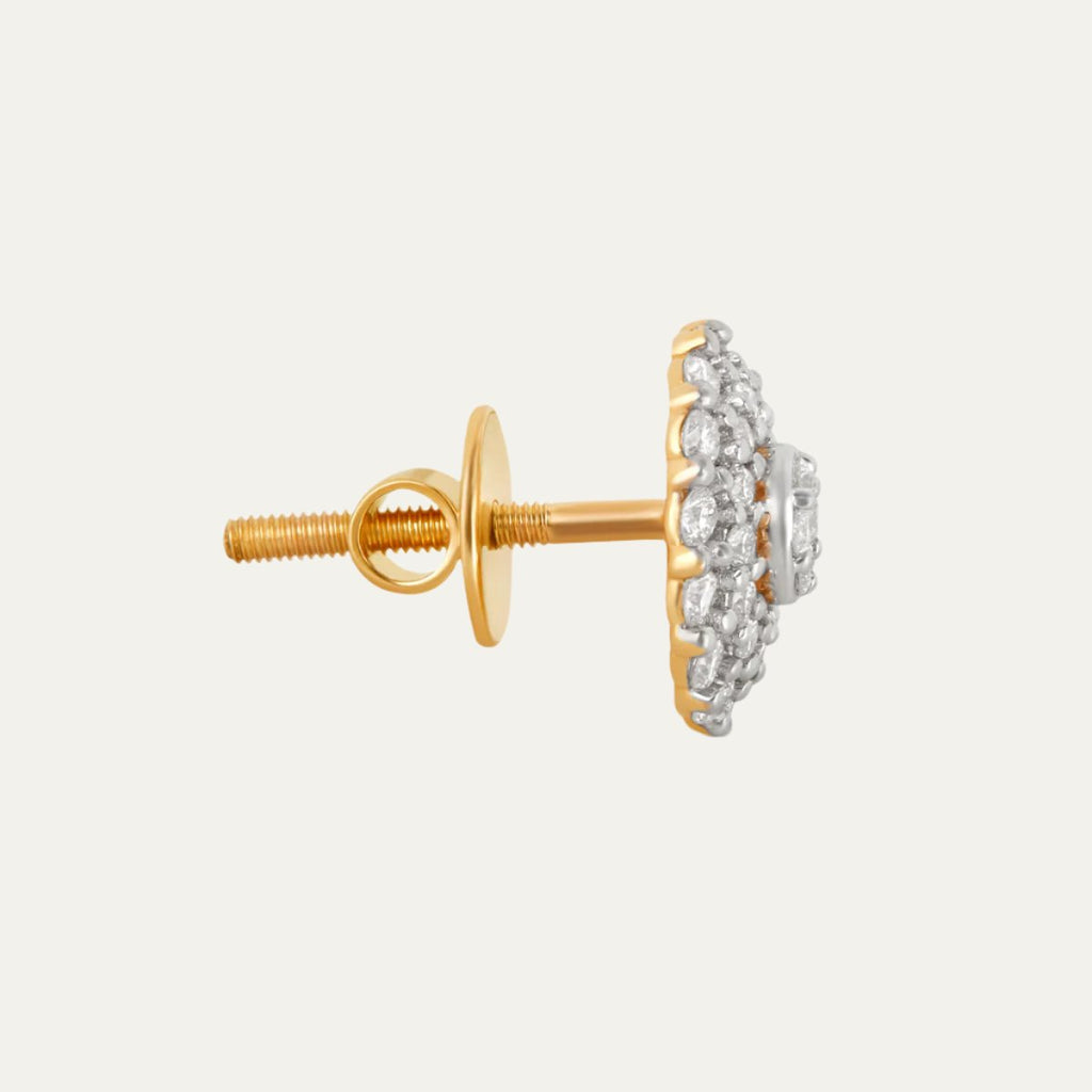 lab grown diamonds aukera dazzle cascade halo ear studs earring