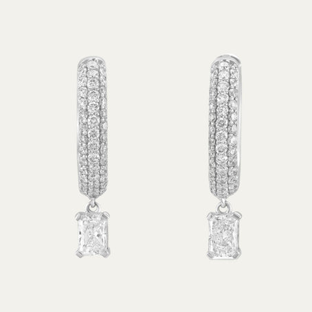 Aukera Lab Grown Diamonds-Dazzling Infinity Diamond Hoops