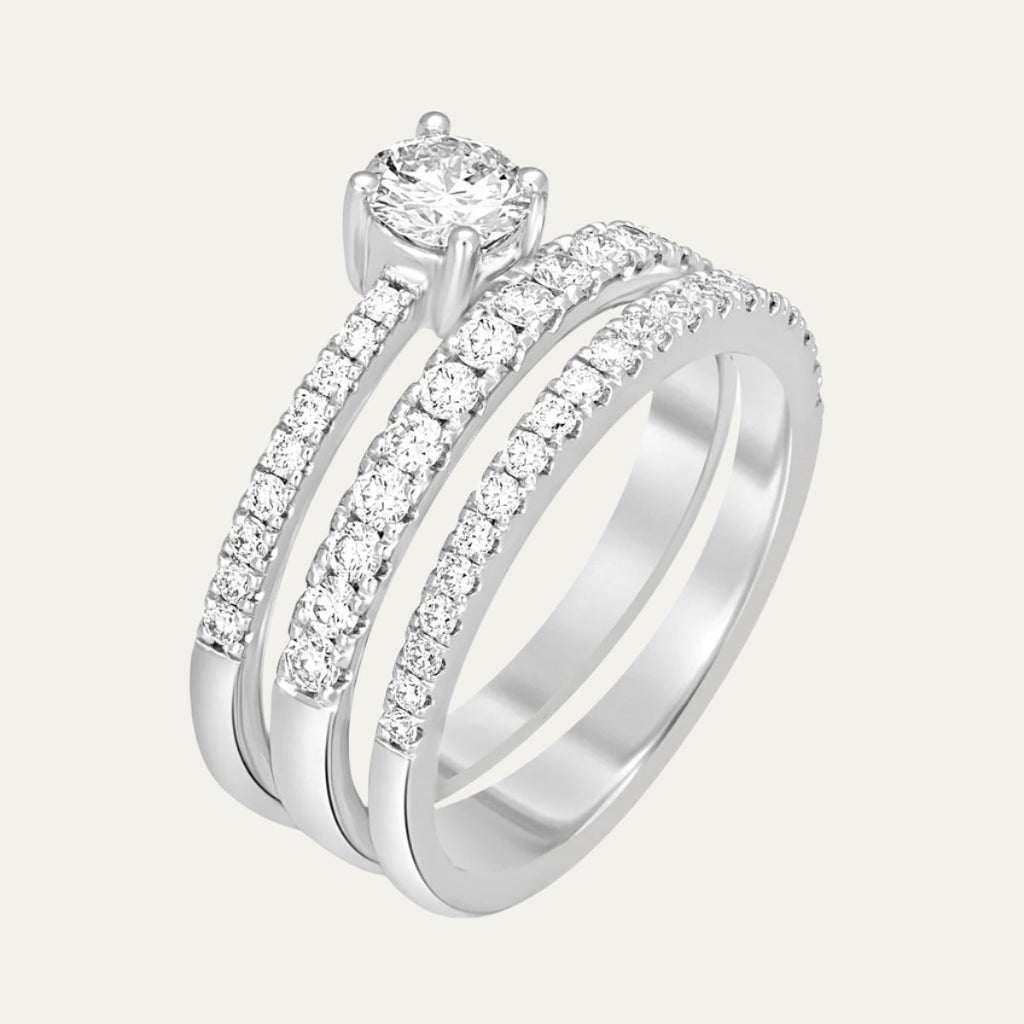 lab grown diamond art deco allure band