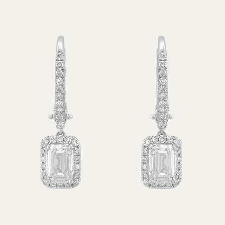 Aukera Lab Grown Diamonds-Enchanting Eternity Diamond Hoops