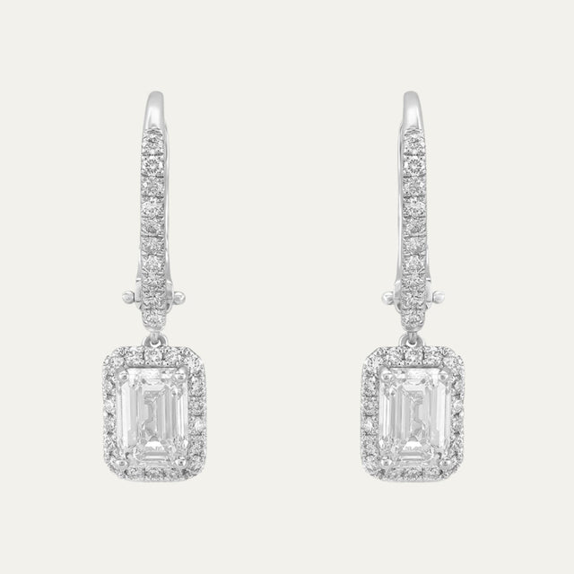 Aukera Lab Grown Diamonds-Enchanting Eternity Diamond Hoops