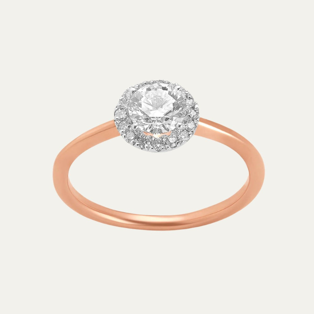 diamond jewellery blushing beauty halo ring