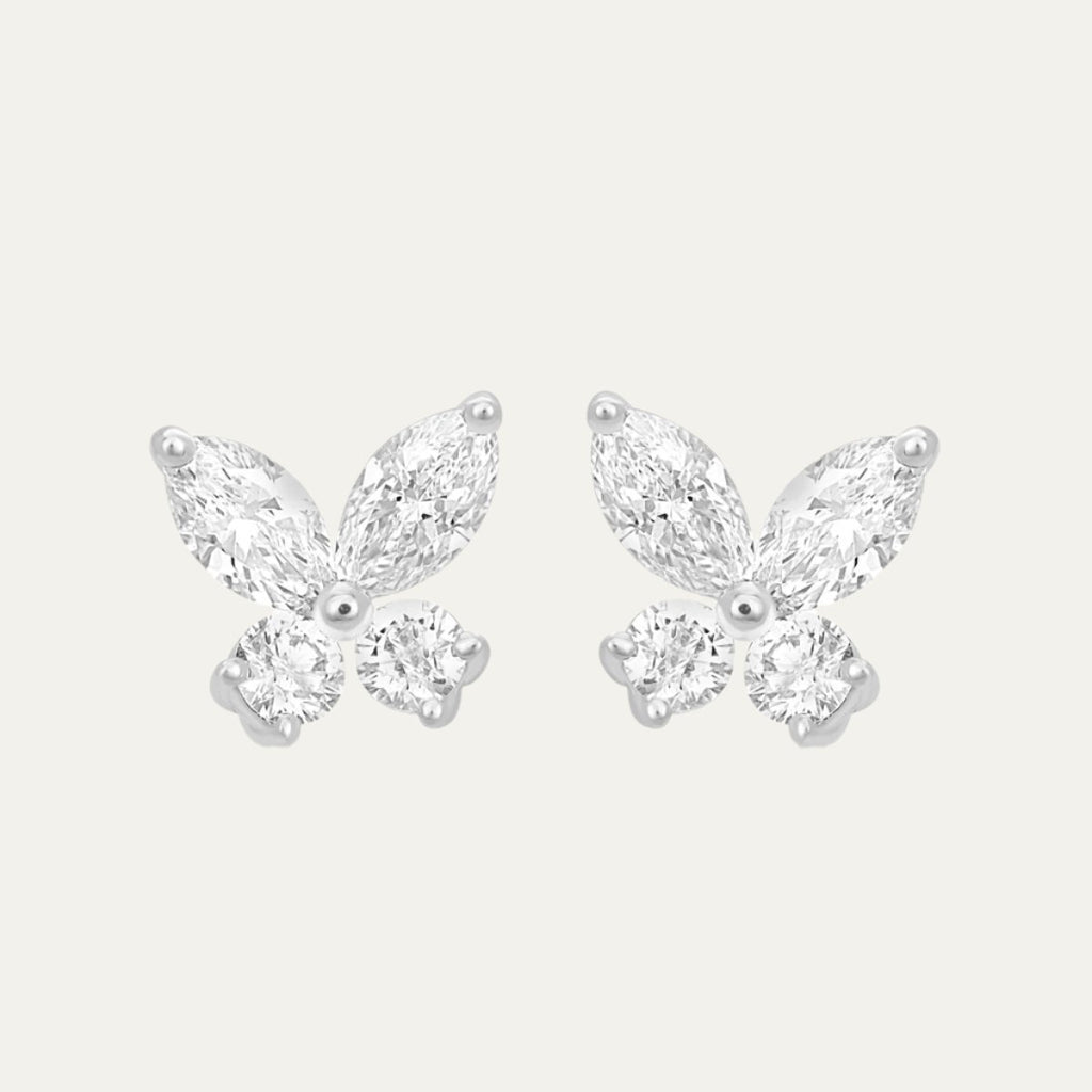 Lab grown Diamond Butterfly Earrings