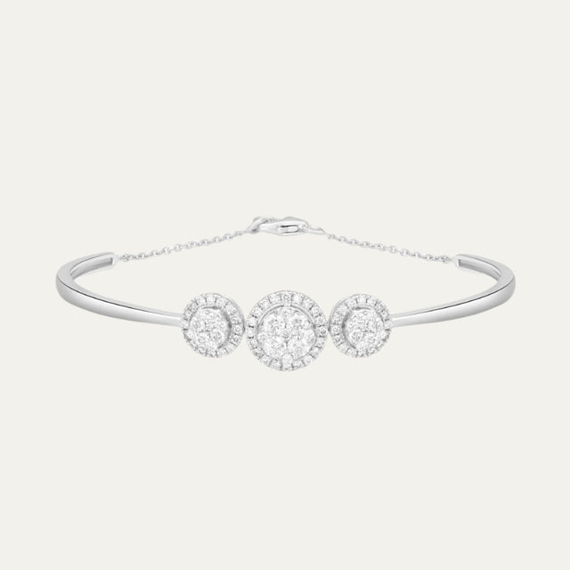 three-stone style bangle