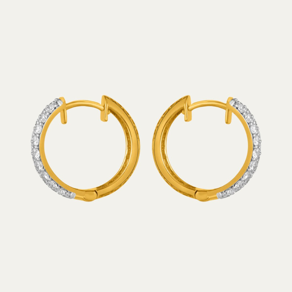 light weight yellow gold hoop earrings