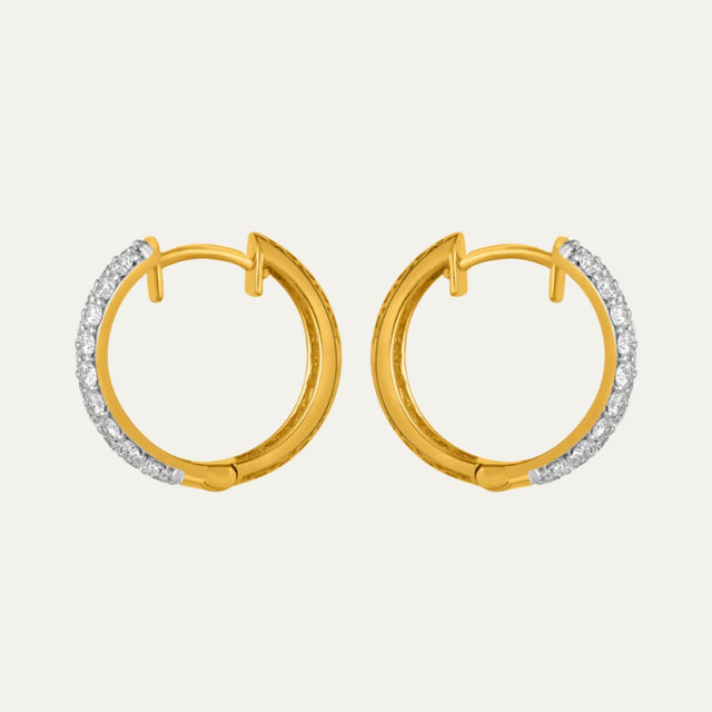 light weight yellow gold hoop earrings
