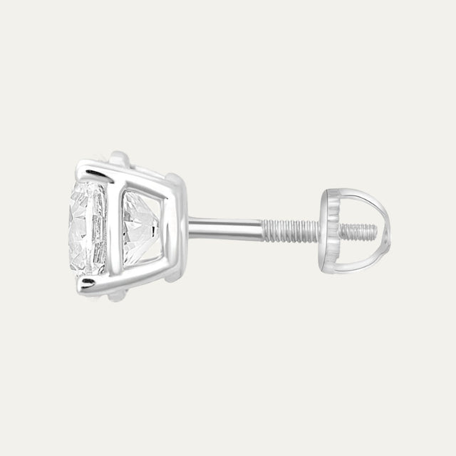 18k white gold earrings studs