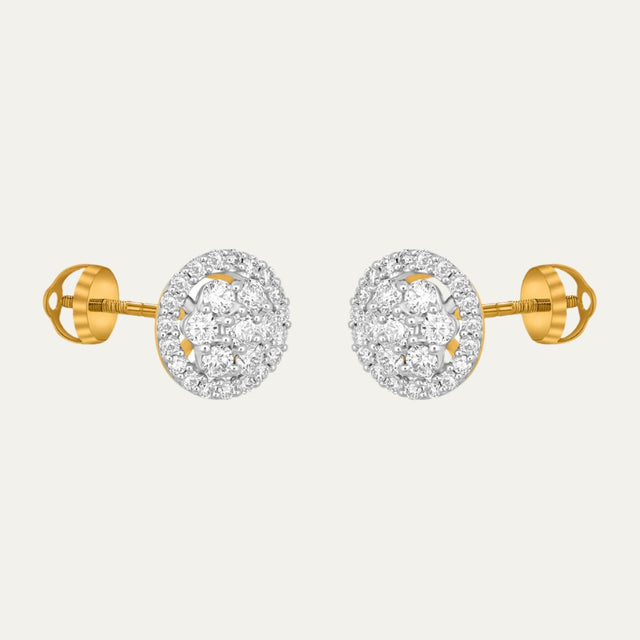buy women lab grown diamonds aukera halo nakshatra studs